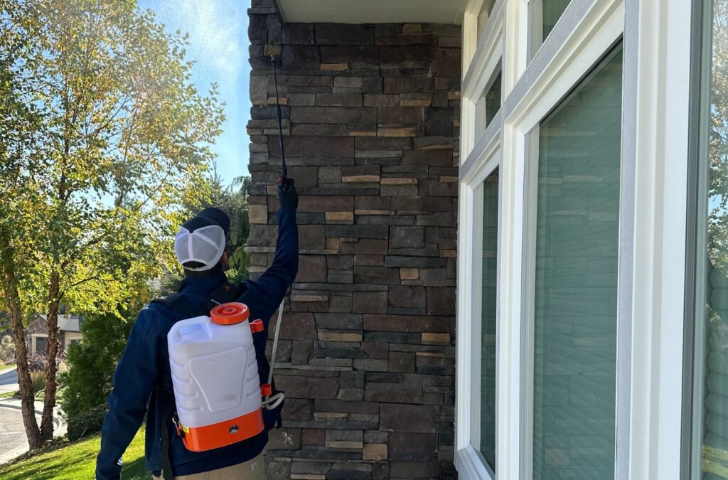 A Habitat Pest & Lawn technician delivering pest control in Eagle, ID, showing the benefits of eco-conscious, local expertise.