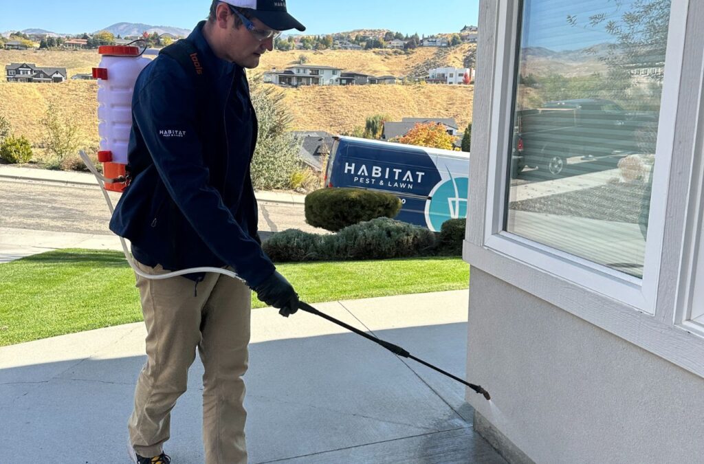 A Habitat Pest & Lawn professional showcasing pest control expertise in Owyhee County, Idaho, highlighting the benefits of choosing local services. Pest Control Near Me.