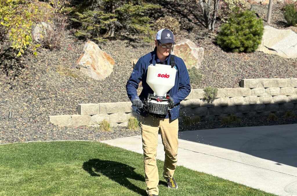 A professional from Habitat Pest & Lawn inspecting a property in Marsing, ID, providing trusted pest control services. Pest Control near me.